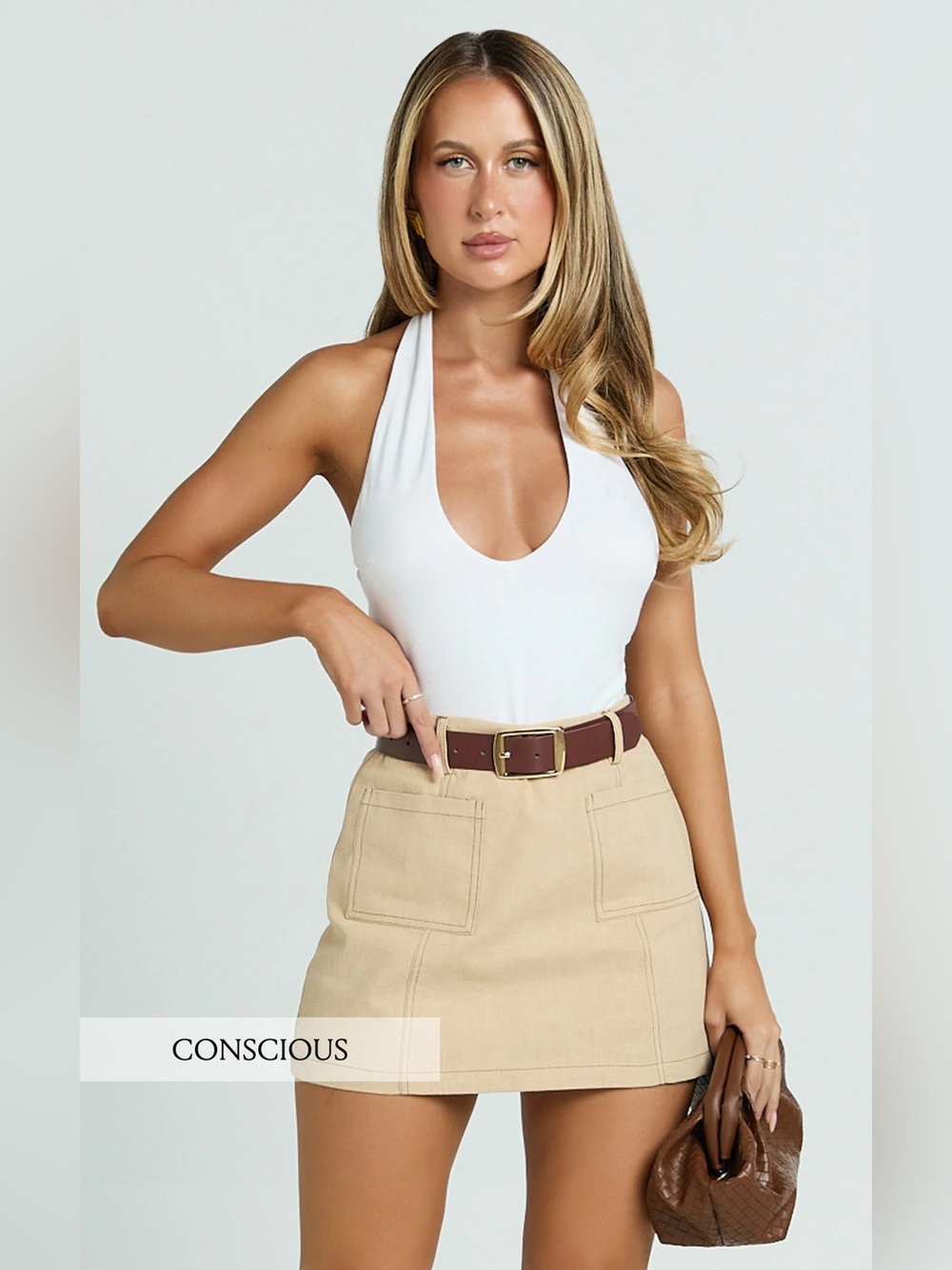 NWT Showpo SKYLER MINI SKORT
Linen Look Cargo Mini Skort In Beige - Picture 2 of 6